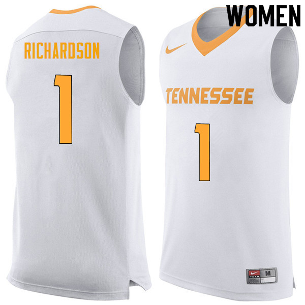 Women #1 Josh Richardson Tennessee Volunteers College Basketball Jerseys Sale-White
